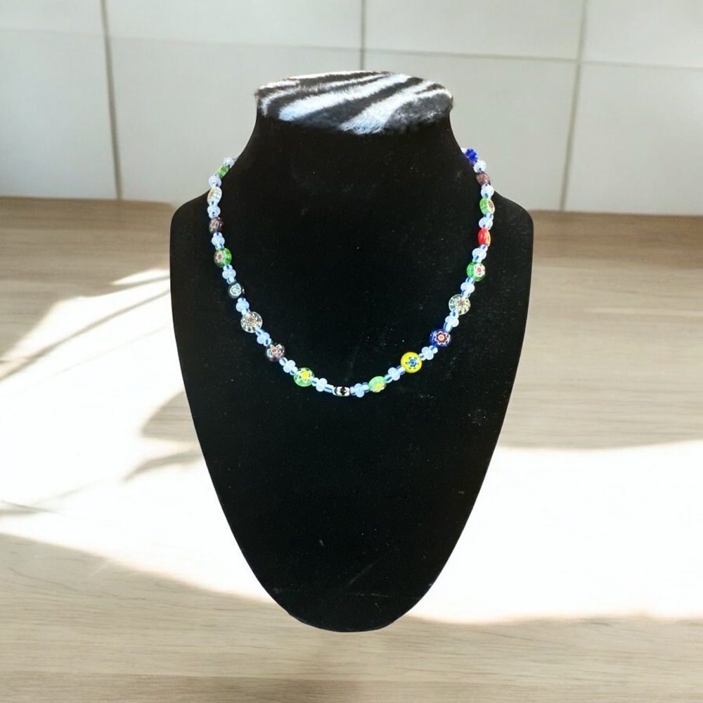 Noir Jewelry Millefiori Beaded Necklace – New with Tag